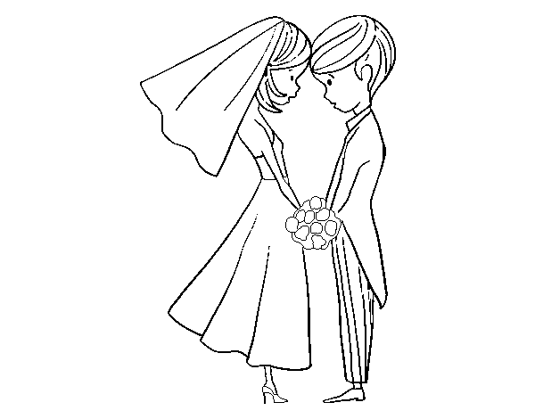Desenho de  O marido e mulher para Colorir