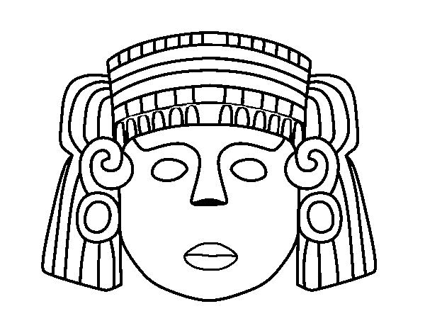 Desenho de O máscara mexicana para Colorir