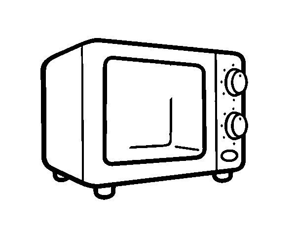 Desenho de O microondas para Colorir