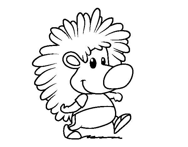 Desenho de O ouriço para Colorir