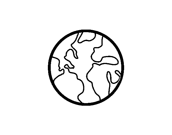 Desenho de O Planeta Terra para Colorir