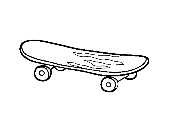 Desenho de O skate para Colorir