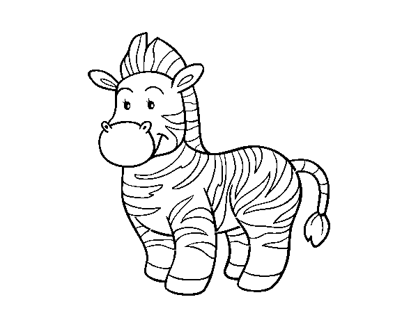Desenho de O zebra para Colorir