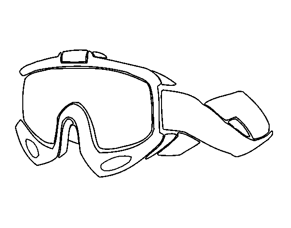 Desenho de Óculos de esqui para Colorir
