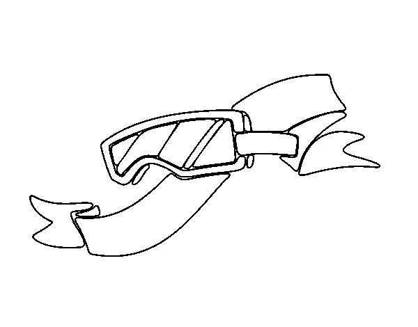 Desenho de Óculos para esquiar para Colorir