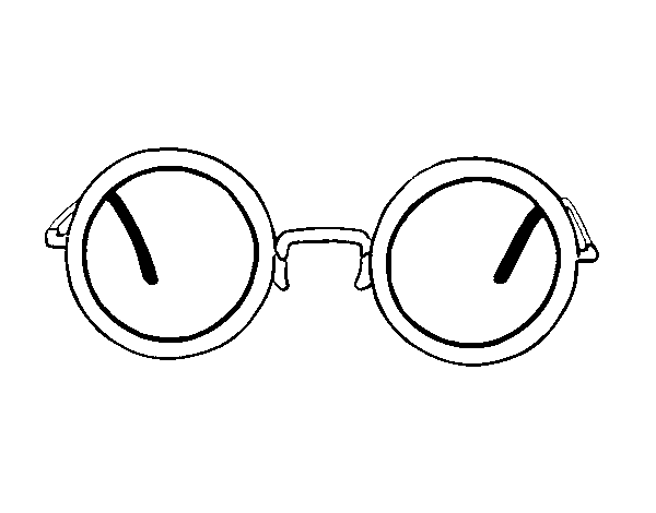 Desenho de Óculos redondos modernos para Colorir