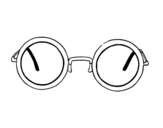 Desenho de Óculos redondos modernos para colorear