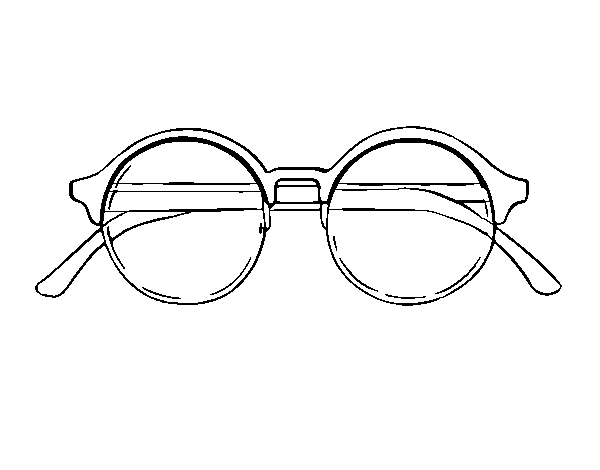Desenho de Óculos redondos para Colorir