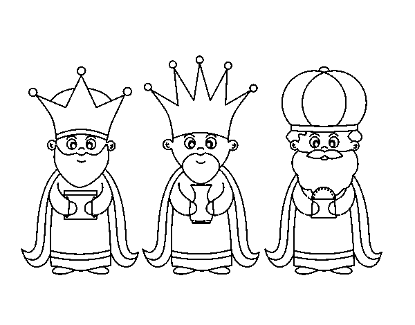 Desenho de Os 3 Reis Magos para Colorir