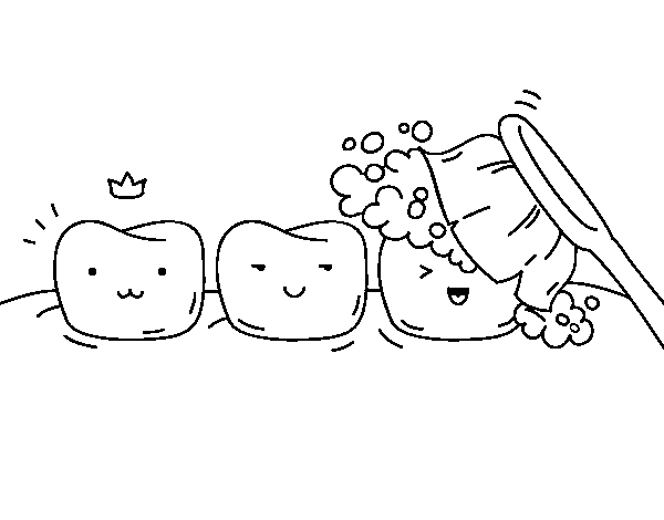 Desenho de Os dentes para Colorir