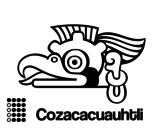 Desenho de Os dias astecas: abutre Cozcaquauhtli para colorear
