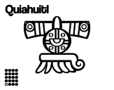 Desenho de Os dias astecas: chuva Quiahuitl para colorear