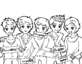 Desenho de Os meninos do One Direction para colorear