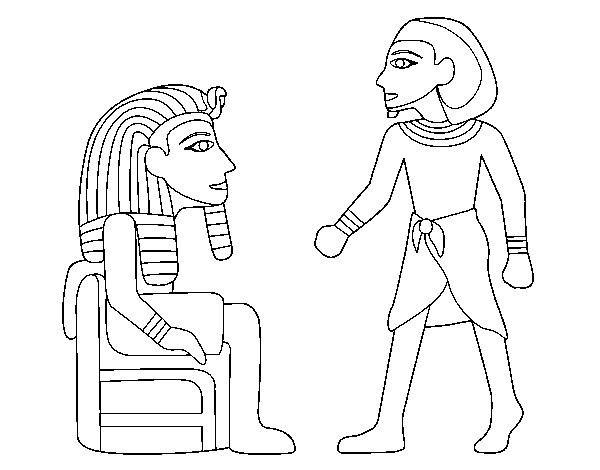 Desenho de Os reis egípcios para Colorir