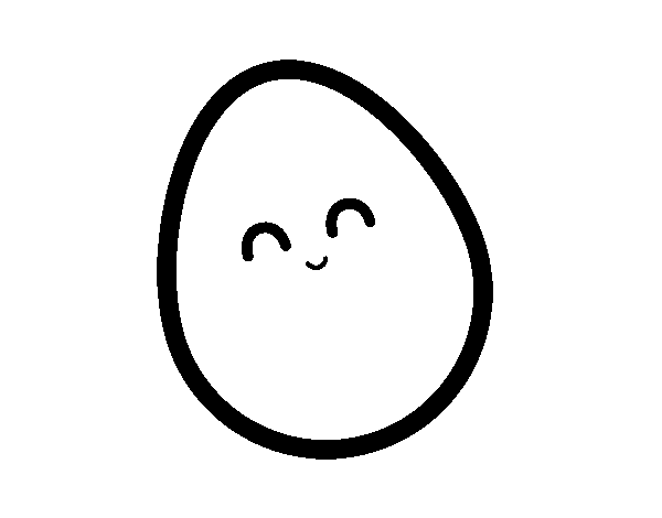 Desenho de Ovo de galinha para Colorir