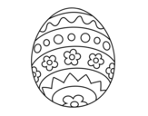 Desenho de Ovo de páscoa DIY para colorear