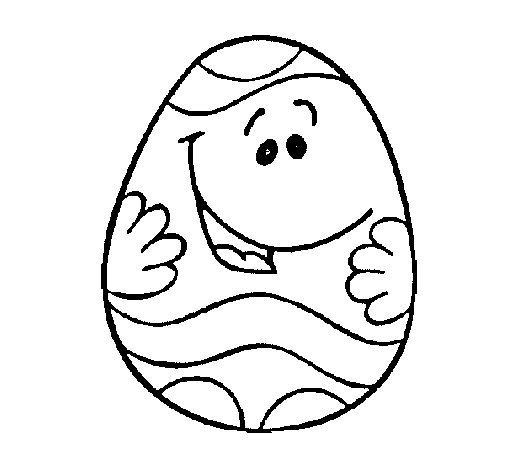 Desenho de Ovo de páscoa feliz para Colorir