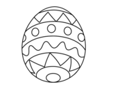Desenho de Ovo de Páscoa infantil para colorear