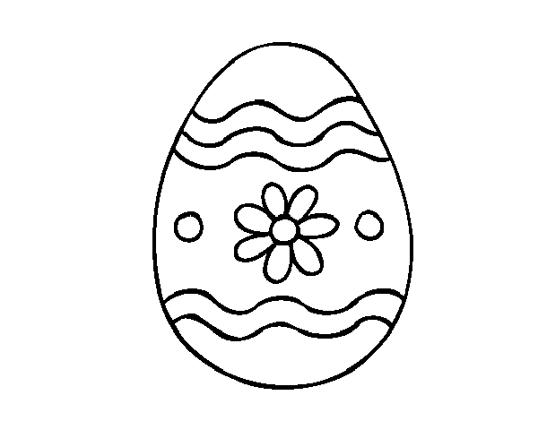 Desenho de Ovo de páscoa margarida para Colorir