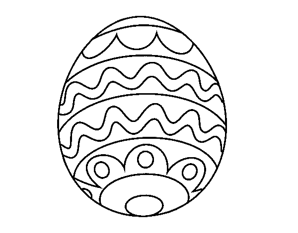 Desenho de Ovo de páscoa para crianças para Colorir
