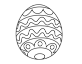 Desenho de Ovo de páscoa para crianças para colorear