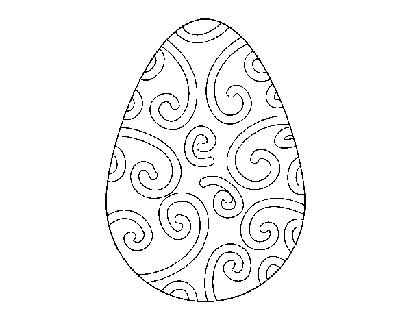 Desenho de Ovo decorado para Colorir