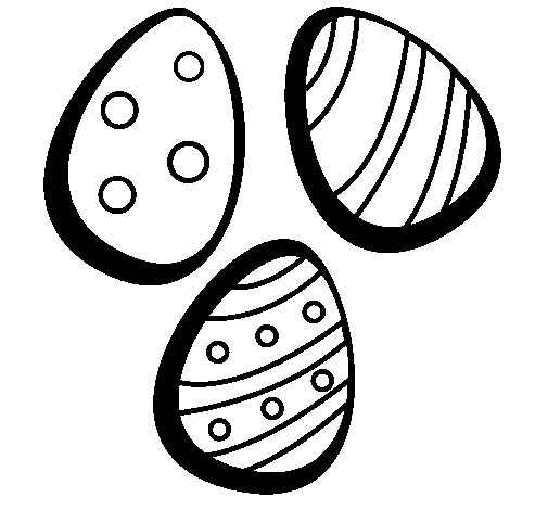 Desenho de Ovos de páscoa IV para Colorir