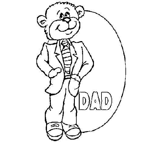 Desenho de Pai urso para Colorir