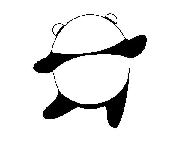 Desenho de Panda bailarino para Colorir