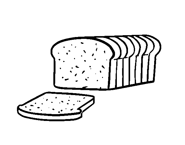 Desenho de Pão de forma para Colorir