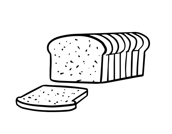 Desenho de Pão de forma para Colorir - Colorir.com