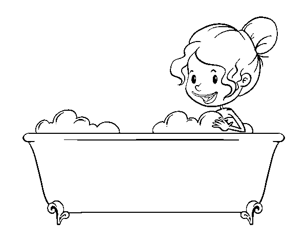 Desenho de Para se ter uma banheira para Colorir