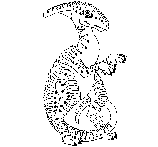 Desenho de Dinossauro parasaurolofo para colorir