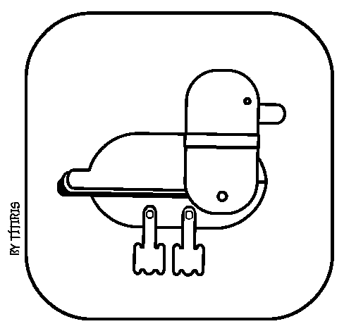 Desenho de Pato III para Colorir