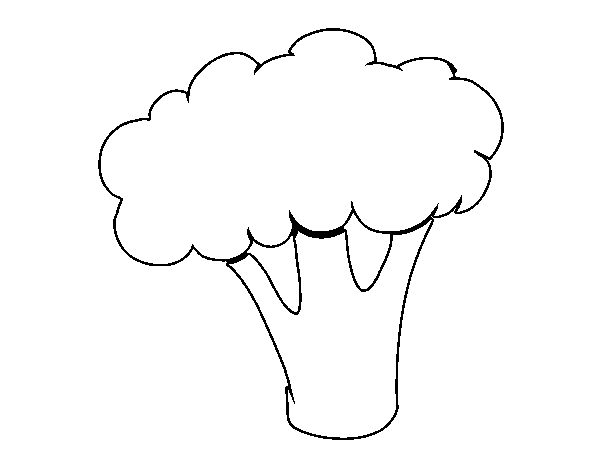 Desenho de Pedaço de brócolos para Colorir