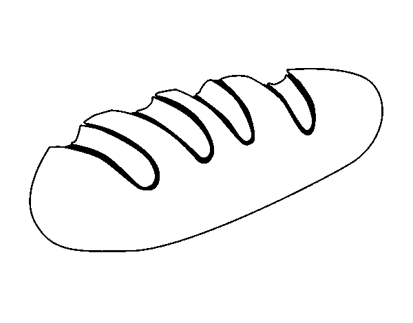 Desenho de Pedaço de pão para Colorir