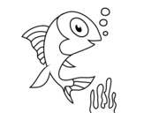 Desenho de Peixe de mar para colorear