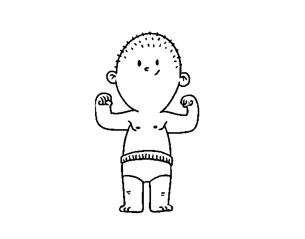 Desenho de Pequena grande criança para Colorir