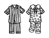 Desenho de Pijamas para colorear