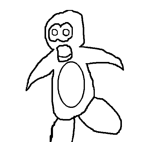 Desenho de Pinguim 2a para Colorir