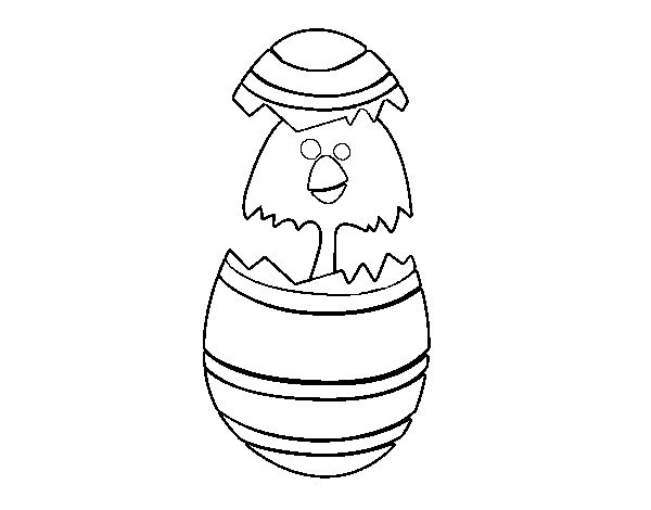 Desenho de Pintar em um ovo de páscoa para Colorir