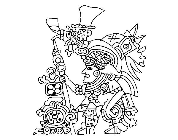 Desenho de Pintura precolombina para Colorir