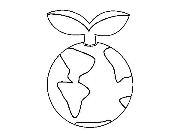 Desenho de Planeta limpo para Colorir