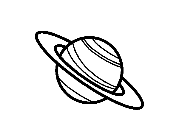 Desenho de Planeta Saturno para Colorir