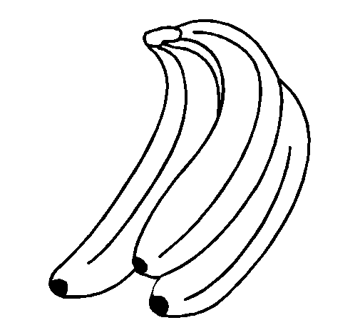 Desenho de Plátanos para Colorir