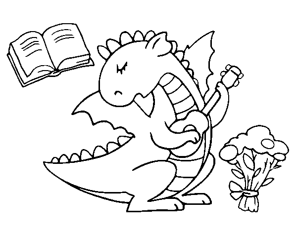 Desenho de Poeta dragão para Colorir