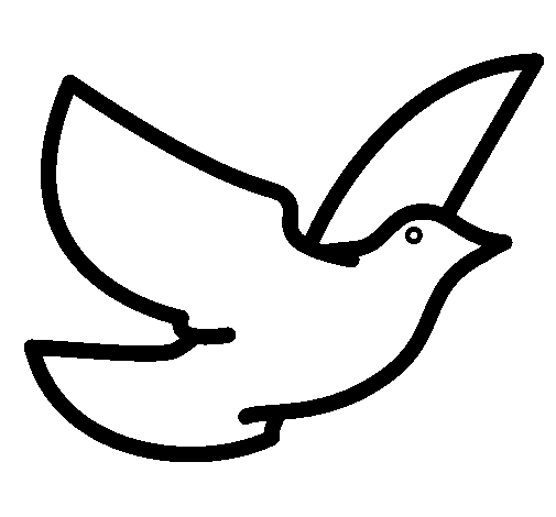 Desenho de Pomba da paz para Colorir
