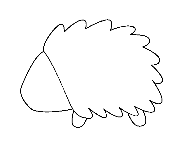 Desenho de Porco-espinho feliz para Colorir