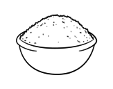 Desenho de Prato de arroz para colorear