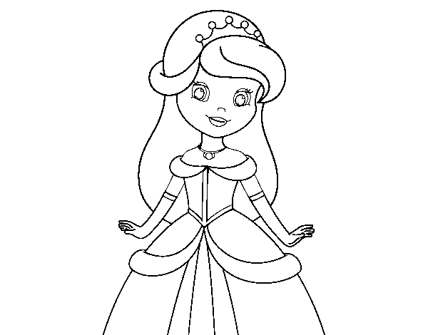 Desenho de Princesa beleza para Colorir